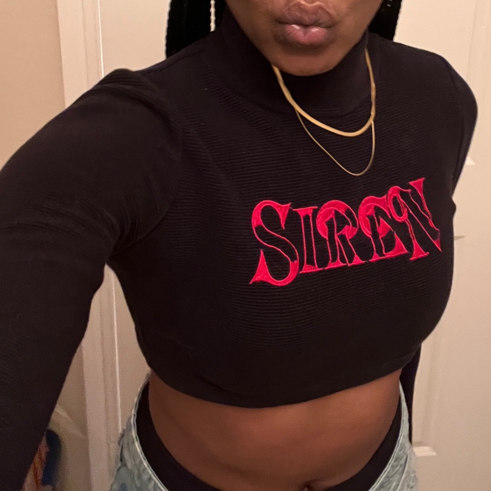 Vintage Matte Black Crop Top